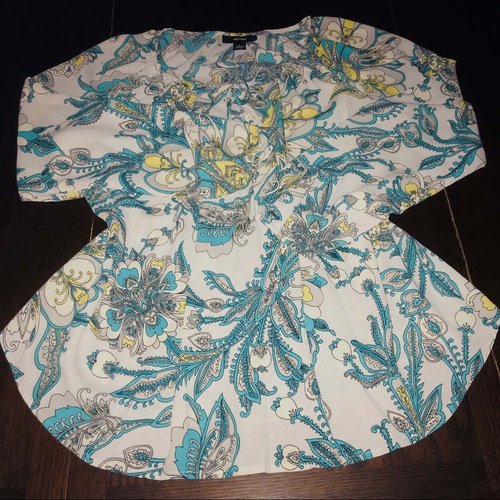⚡️Paisley Print Blouse by Alfani Top Tunic Size 8